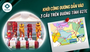 KHỞI CÔNG ĐƯỜNG DẪN VÀO 3 CẦU TRÊN ĐƯỜNG TỈNH 827E